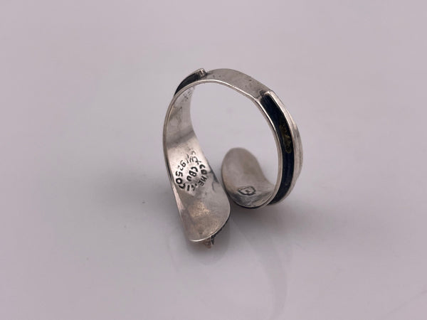 size 9 sterling silver stoneless bypass ring