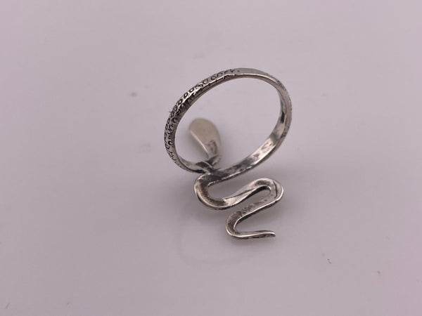 size 6 sterling silver textured snake ring
