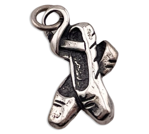 sterling silver ballet shoes pendant