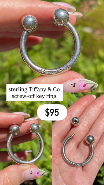 RESERVED PRIVATE LISTING -- sterling silver Tiffany key ring A1