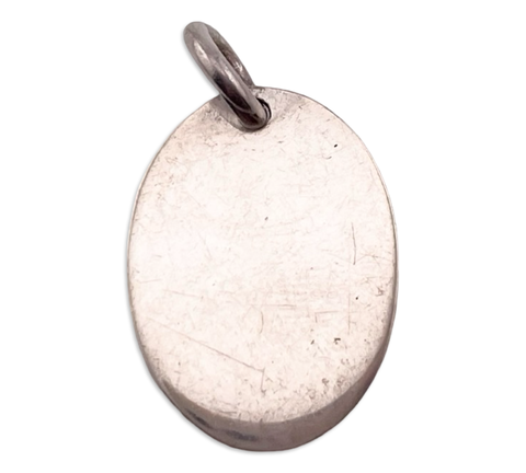 sterling silver blank tag pendant