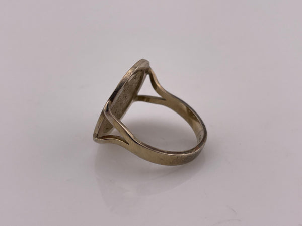 size 9.75 sterling silver gold wash stoneless circle ring