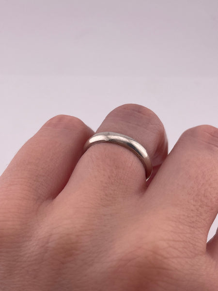 size 7 Sterling silver Mexican plain simple band ring