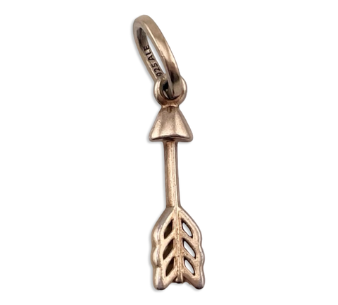 sterling silver gold plated arrow pendant
