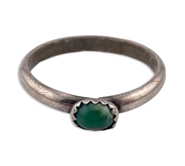 size 5.25 sterling silver turquoise ring