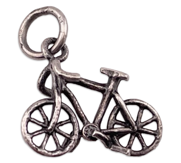 sterling silver bicycle pendant