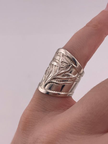 size 4.5 sterling silver tree ring