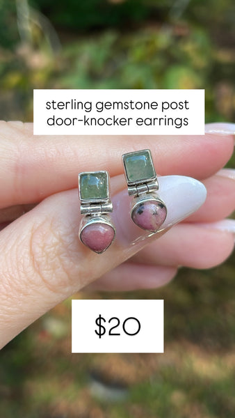 RESERVED PRIVATE LISTING -- sterling silver gemstone earrings A9