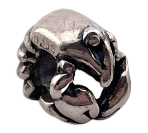 sterling silver lobster bead pendant