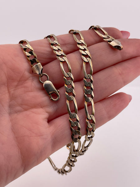 20" sterling silver figaro chain link 5.8mm necklace