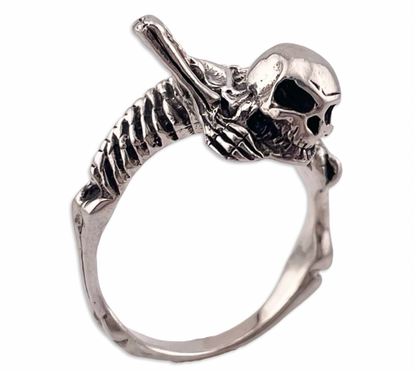 size 10.75 sterling silver skeleton ring