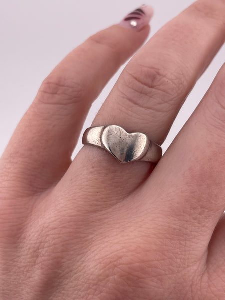 size 7.25 sterling silver heart ring