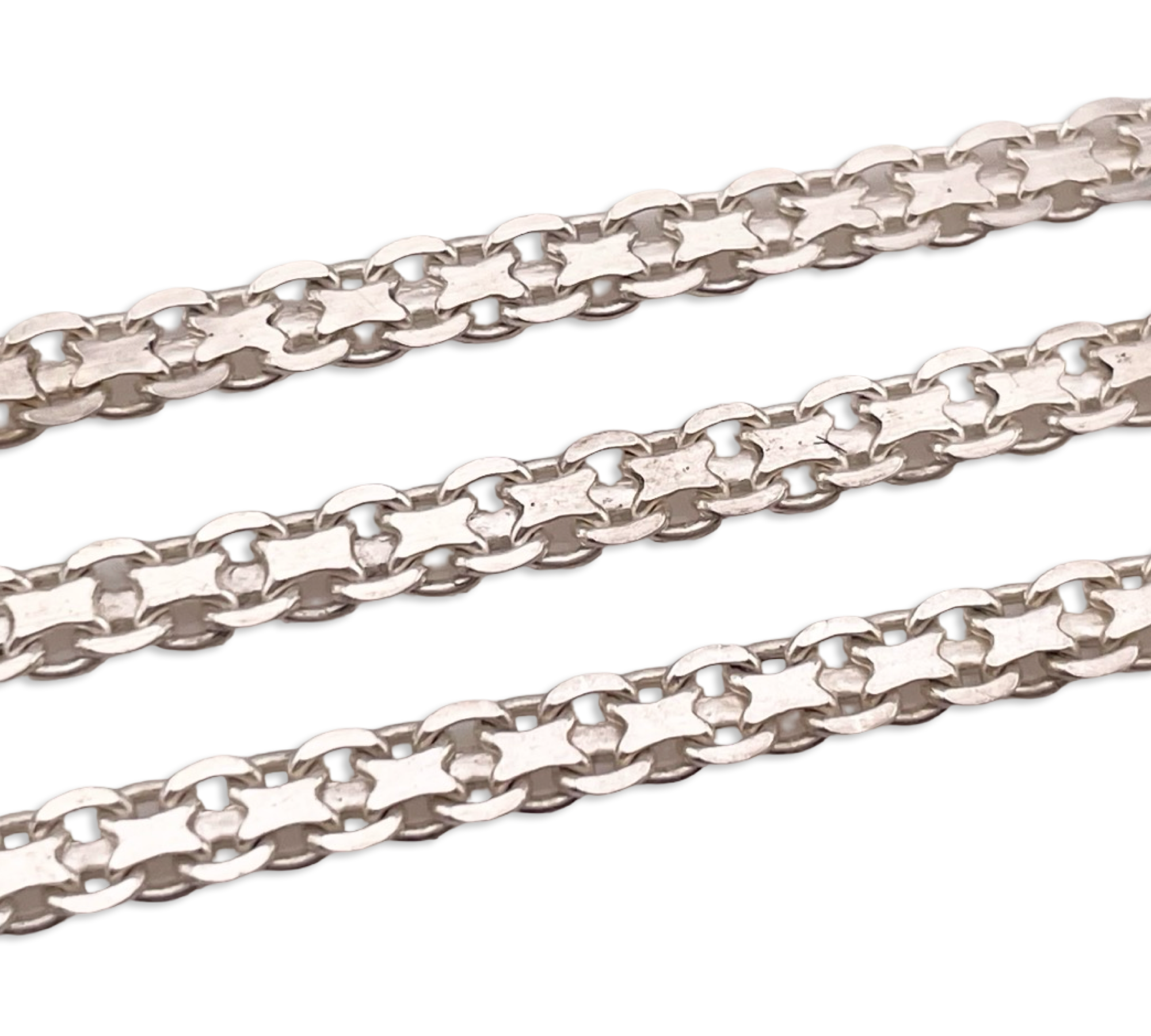 sterling silver 30" 4.7mm bismark chain necklace