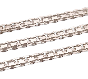 sterling silver 30" 4.7mm bismark chain necklace