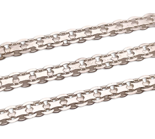 sterling silver 30" 4.7mm bismark chain necklace