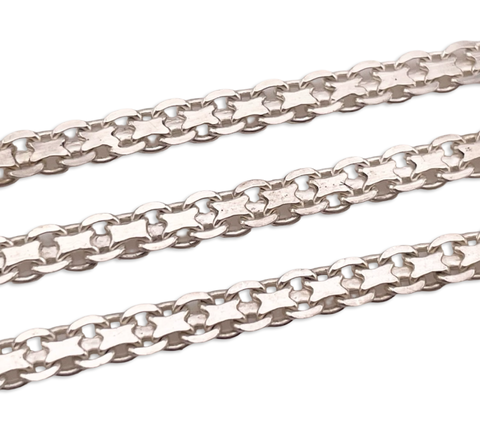 sterling silver 30" 4.7mm bismark chain necklace