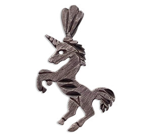 sterling silver unicorn pendant