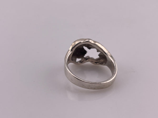 size 8.75 sterling silver face ring