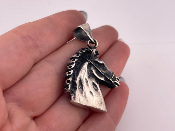 sterling silver horse head pendant