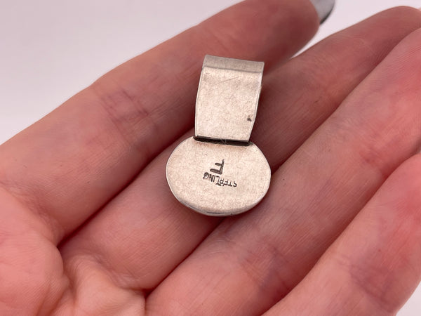 sterling silver jasper pendant