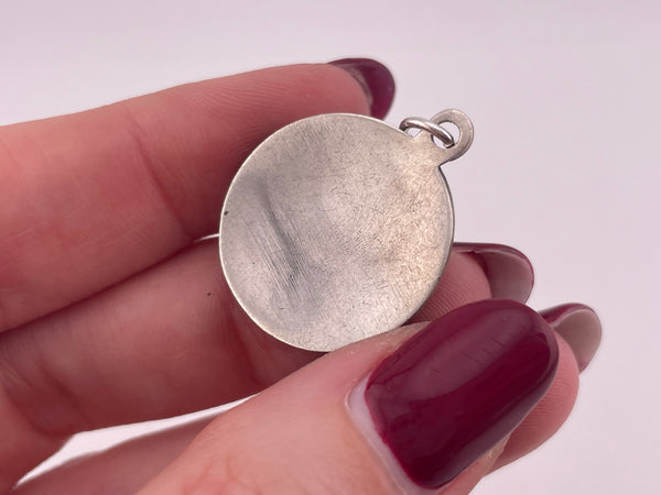 sterling silver roadrunner turquoise pendant