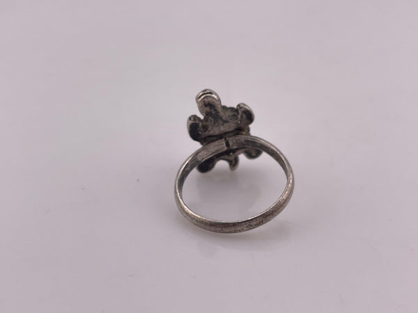 size 6 sterling silver turquoise turtle ring