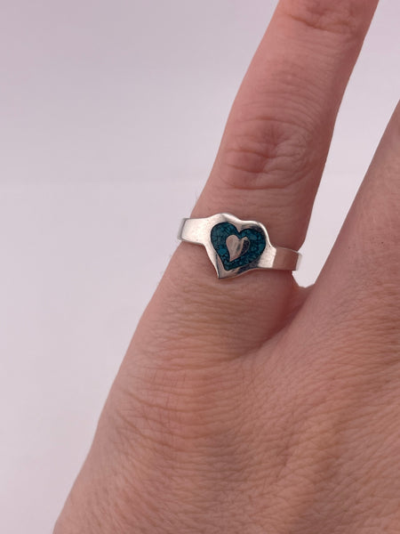 size 4.5 sterling silver heart ring