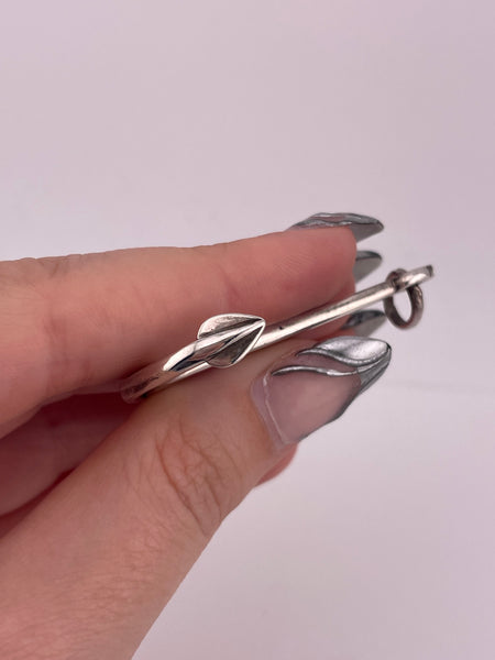 sterling silver large anchor pendant