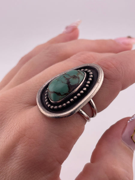 size 7.5 sterling silver turquoise ring