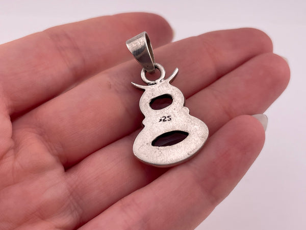 sterling silver faceted topaz pendant