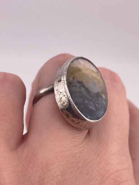 size 6.25 sterling silver agate ring