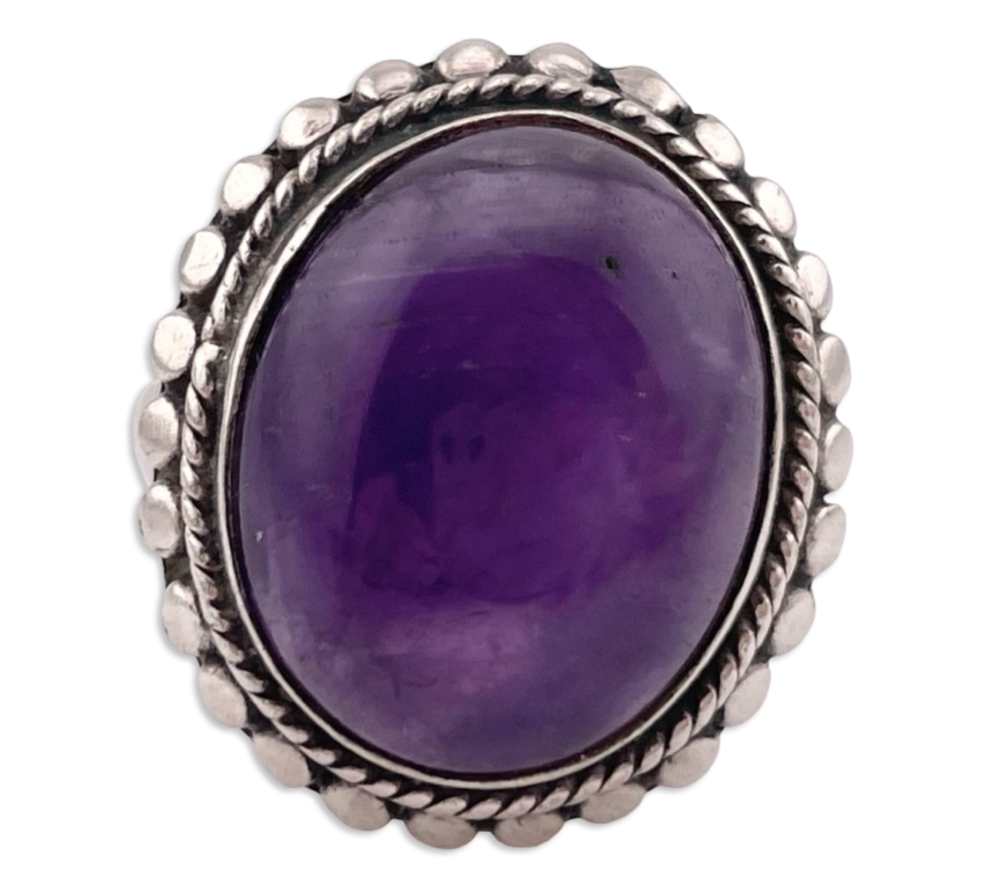 size 9.25 sterling silver amethyst ring