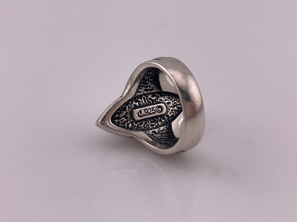 size 5.25 sterling silver Carolyn Pollack lapis marquise shape ring