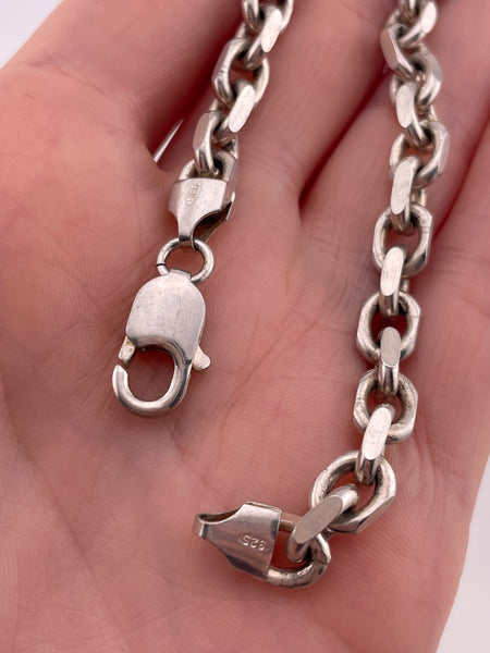 sterling silver 7 3/4" chain link bracelet