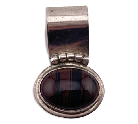 sterling silver jasper pendant