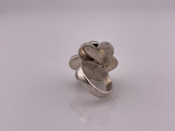 size 4.5 sterling silver Mexican stoneless stacked domes ring