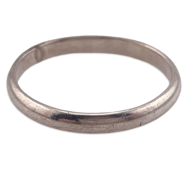 size 9.5 sterling silver plain band ring
