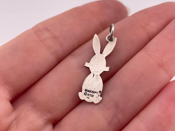 sterling silver bunny pendant