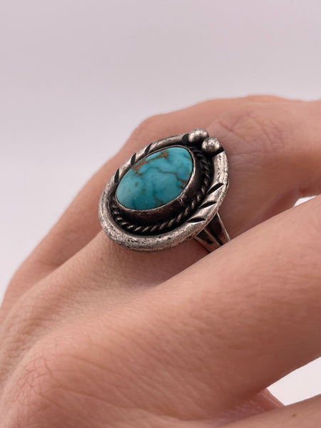 size 6.5 sterling silver turquoise ring