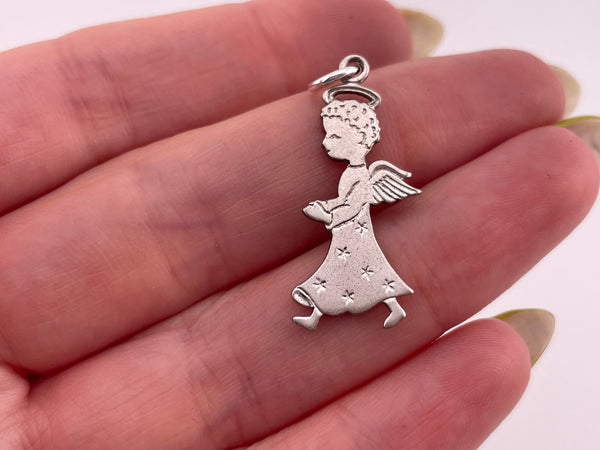 sterling silver angel pendant