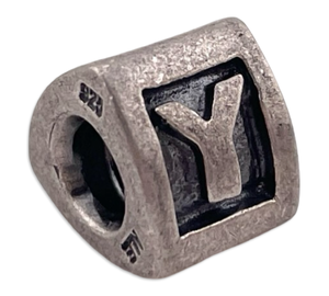 sterling silver Pandora 'Y' letter initial pendant