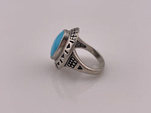 size 6.25 sterling silver stabilized turquoise ring