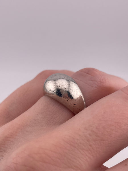 size 6.5 sterling silver James Avery very worn stoneless dome ring