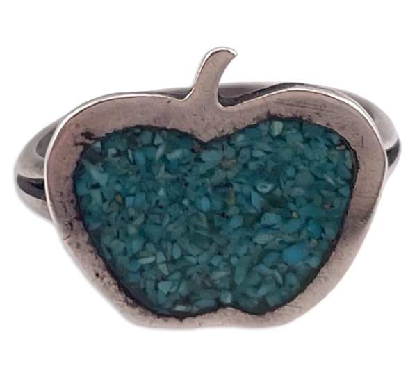 size 5.75 sterling silver apple ring
