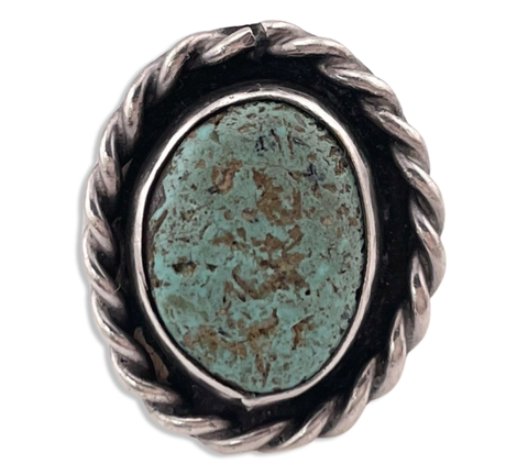 size 6 sterling silver turquoise ring