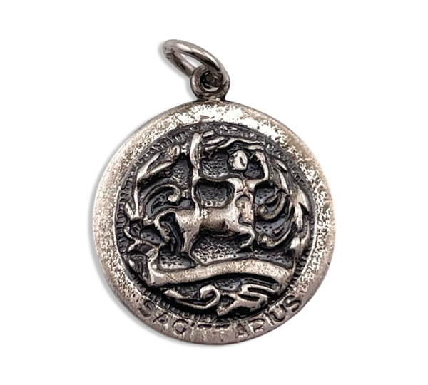 sterling silver Danecraft Sagittarius the Archer zodiac sign pendant
