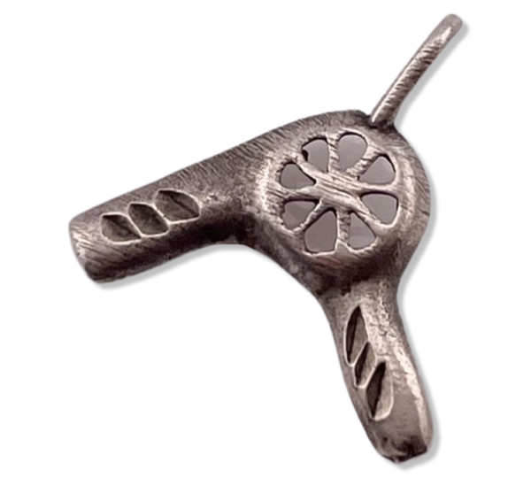 sterling silver hairdryer pendant