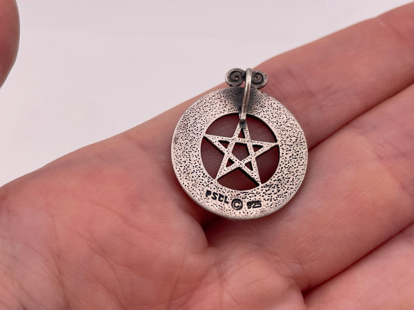 sterling silver Peter Stone pentacle star pendant