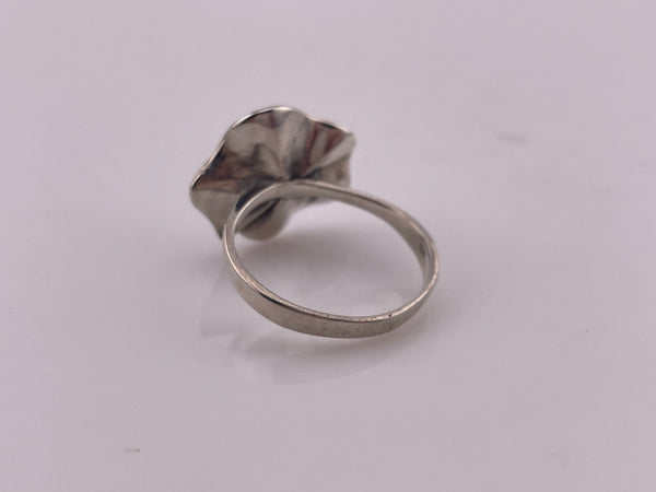 size 9.25 sterling silver stoneless frill ring