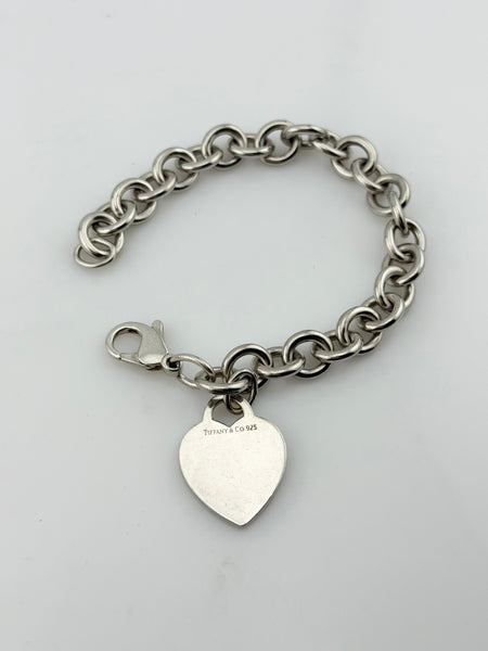 RESERVED PRIVATE LISTING -- sterling silver Tiffany heart tag link bracelet